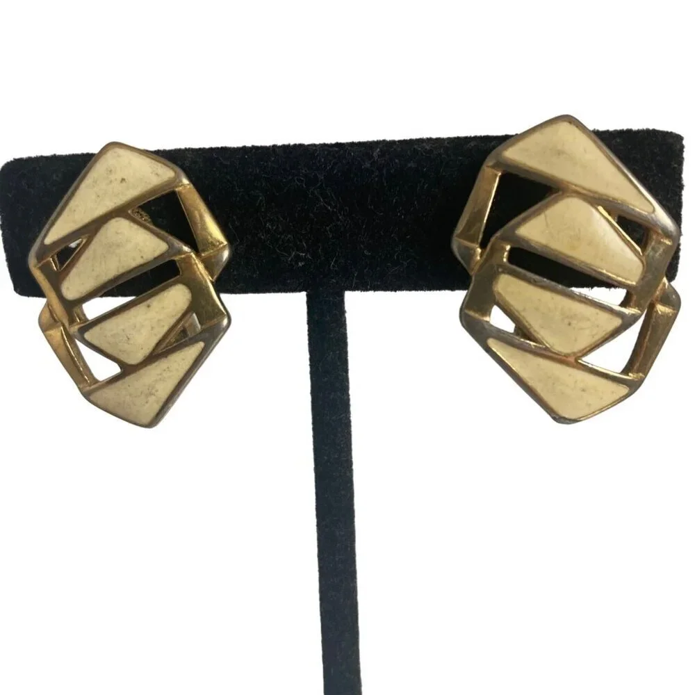 Vintage Designer Costume Clip On Earrings Signed Coro Trifari Monet Lisner 6 Pr